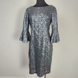 ALEX EVENINGS sequin cocktail dress